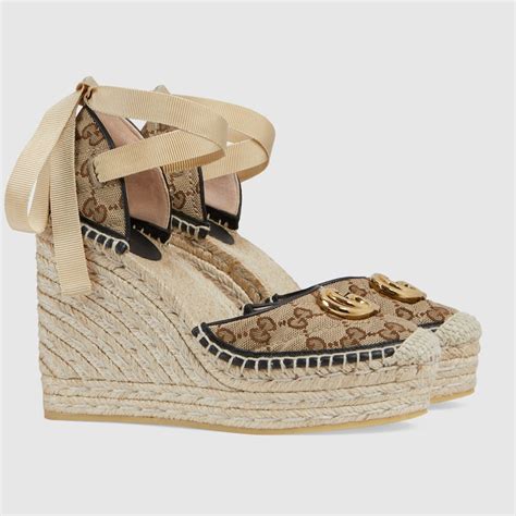 Women's GG matelassé platform espadrille 